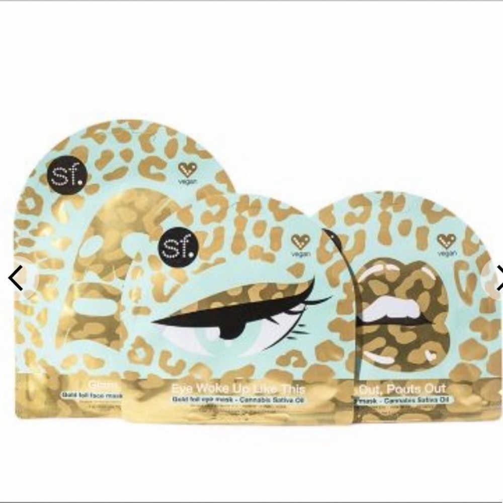 NWT SFGlow Glam in Paradise Cannabis Infused Masks